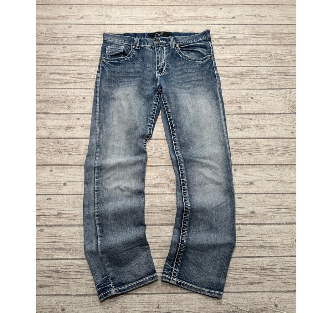 Earl Jeans Men's 32x30 Blue Denim Medium Wash Straight Leg Mid Rise Streetwear